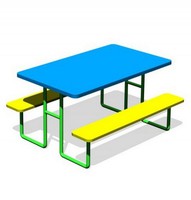 Лавка и стол VD-У-01 для детской площадки
