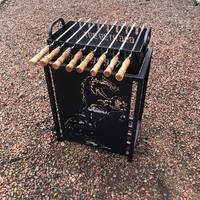 Мангал №99 — міцний, стильний та довговічний мангал з декоративною панеллю